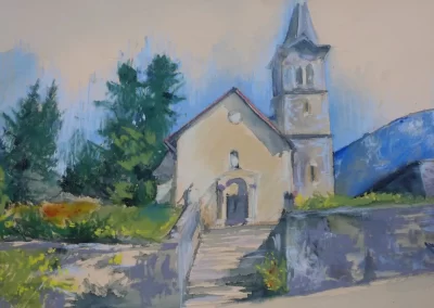 Eglise de Lépin le Lac en France, by Melissa Losano