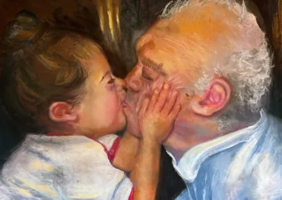 2026 Spirit of Pastel (SOP) Fourth Biennial Open Juried Exhibition Accepted Artist - Emerging: The Kiss, by Nancy Sarkisian Goubran