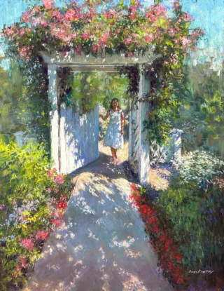2026 Spirit of Pastel (SOP) Fourth Biennial Open Juried Exhibition Award Winner - Established: Honorable Mention * The Garden Gate, by Susan Kuznitsky