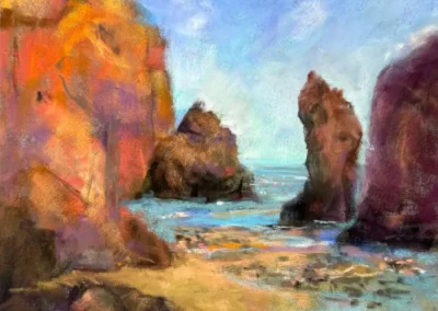 2026 Spirit of Pastel (SOP) Fourth Biennial Open Juried Exhibition Accepted Artist - Established: Coastal Entry, by Suzanne Leslie