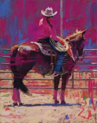 2026 Spirit of Pastel (SOP) Fourth Biennial Open Juried Exhibition Award Winner - Established: Honorable Mention * The Arena, by Jeff Slemons