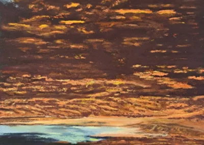 2026 Spirit of Pastel (SOP) Fourth Biennial Open Juried Exhibition Accepted Artist - Emerging: Coos Spit Sunset, by Elizabeth Spona