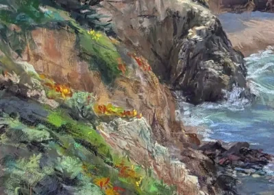 2026 Spirit of Pastel (SOP) Fourth Biennial Open Juried Exhibition Accepted Artist - Emerging: Garrapata, by Marianne Woosley
